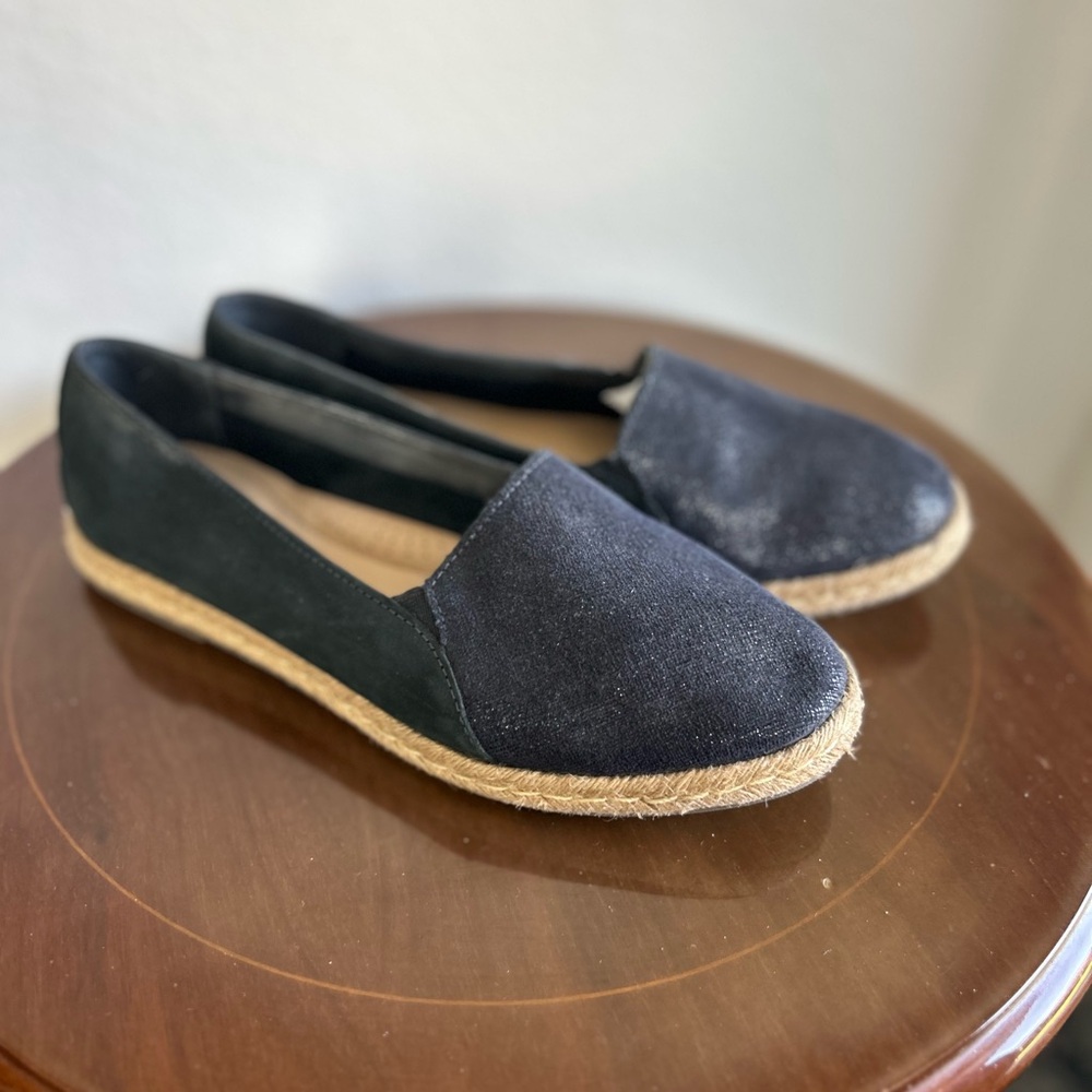 Blue Espadrille Flats Hush Puppies
